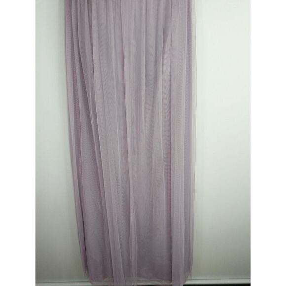 DB Studio Women's Embroidered One Shoulder Maxi Dress Lavender Purple Size 8 NWT - Picture 5 of 13